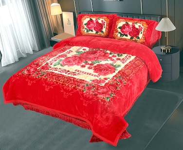 طقم بطانية راشيل فائقة النعومة من ستار جولد، مكون من 4 قطع، مقاس كينج، فائق النعومة، مزدوج الطبقات