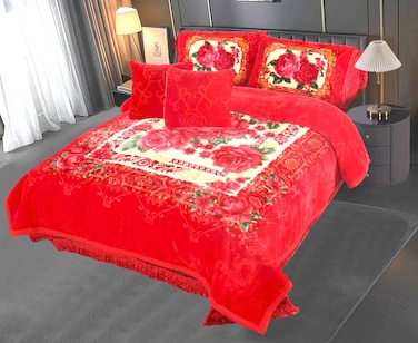 STARGOLD Luxury Raschel Super Soft Blanket Set of 6 Pieces King Size Super Soft Double Ply Set Blanket, SG-BLC60