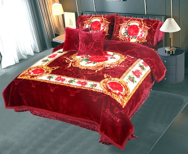 STARGOLD Luxury Raschel Super Soft Blanket Set of 6 Pieces King Size Super Soft Double Ply Set Blanket, SG-BLC60