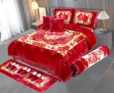 STARGOLD Luxury Raschel Super Soft Blanket Set of 14 Pieces King Size Super Soft Double Ply Set Blanket