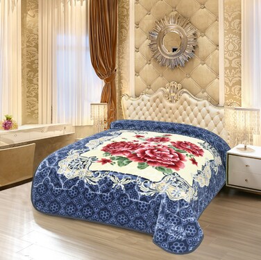 STARLIFE Single Ply Raschel Premium Quality Blanket 160CM &times; 220CM 7 LBS, 100% SPUN YARN Virgin Polyester Materials, SL-BL5510