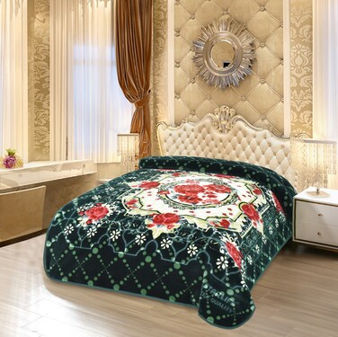 STARLIFE Single Ply Raschel Premium Quality Blanket 160CM &times; 220CM 7 LBS, 100% SPUN YARN Virgin Polyester Materials, SL-BL5510