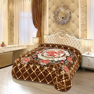 STARLIFE Single Ply Raschel Premium Quality Blanket 160CM &times; 220CM 7 LBS, 100% SPUN YARN Virgin Polyester Materials, SL-BL5510