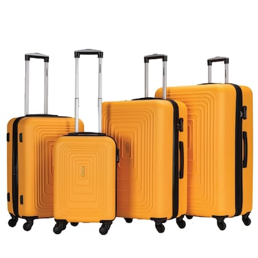 STARGOLD Luggage Set of 4, ABS Hard Shell Suitcase with Expandable Zipper, 360&deg; Spinner Wheels, Number Lock, Lightweight Trolley Travel Bag