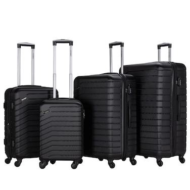 STARGOLD Luggage Set of 4, ABS Hard Shell Suitcase with Expandable Zipper, 360&deg; Spinner Wheels, Number Lock, Lightweight Trolley Travel Bag