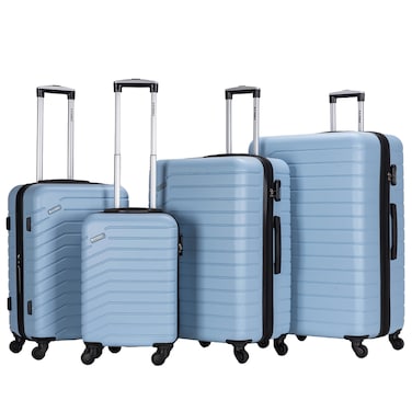 STARGOLD Luggage Set of 4, ABS Hard Shell Suitcase with Expandable Zipper, 360&deg; Spinner Wheels, Number Lock, Lightweight Trolley Travel Bag