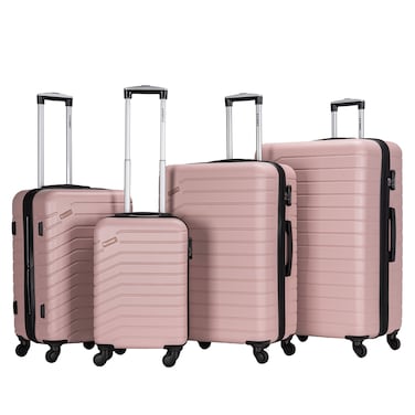 STARGOLD Luggage Set of 4, ABS Hard Shell Suitcase with Expandable Zipper, 360&deg; Spinner Wheels, Number Lock, Lightweight Trolley Travel Bag