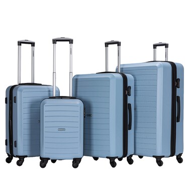 STARGOLD Luggage Set of 4, ABS Hard Shell Suitcase with Expandable Zipper, 360&deg; Spinner Wheels, Number Lock, Lightweight Trolley Travel Bag