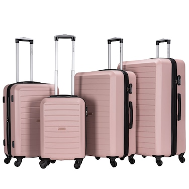 STARGOLD Luggage Set of 4, ABS Hard Shell Suitcase with Expandable Zipper, 360&deg; Spinner Wheels, Number Lock, Lightweight Trolley Travel Bag