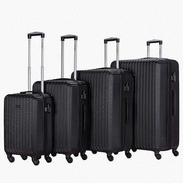 STARGOLD Luggage Set of 4, ABS Hard Shell Suitcase with Expandable Zipper, 360&deg; Spinner Wheels, Number Lock, Lightweight Trolley Travel Bag