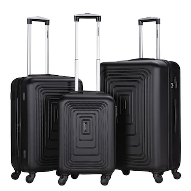 STARGOLD 3-Piece Hardshell Luggage Set, ABS Lightweight Suitcase with 360&deg; Spinner Wheels, Number Combination Lock, Adjustable Handle, Travel Trolley Bag Set for Family &amp; Business Travel 20,24,28 Inch