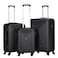 STARGOLD 3-Piece Hardshell Luggage Set, ABS Lightweight Suitcase with 360&deg; Spinner Wheels, Number Combination Lock, Adjustable Handle, Travel Trolley Bag Set for Family &amp; Business Travel 20,24,28 Inch