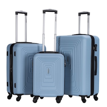 STARGOLD 3-Piece Hardshell Luggage Set, ABS Lightweight Suitcase with 360&deg; Spinner Wheels, Number Combination Lock, Adjustable Handle, Travel Trolley Bag Set for Family &amp; Business Travel 20,24,28 Inch