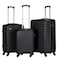 STARGOLD 3 Pcs ABS Hardside Luggage Set, Hard Casing Trolley Luggage 4 Wheels With Secure Number Lock