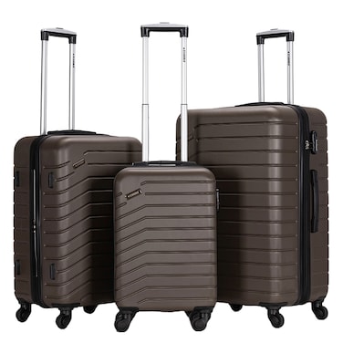 STARGOLD 3-Piece ABS Luggage Set 20&rdquo;, 24&rdquo;, 28&rdquo;, Lightweight Hard Case Trolley with 360&deg; Spinner Wheels, Number Lock Security &amp; Expandable Storage, Premium Travel Suitcase Set