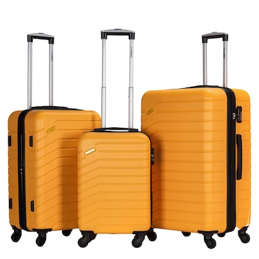 STARGOLD 3-Piece ABS Luggage Set 20&rdquo;, 24&rdquo;, 28&rdquo;, Lightweight Hard Case Trolley with 360&deg; Spinner Wheels, Number Lock Security &amp; Expandable Storage, Premium Travel Suitcase Set