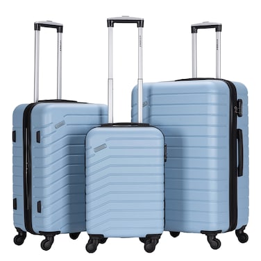 STARGOLD 3-Piece ABS Luggage Set 20&rdquo;, 24&rdquo;, 28&rdquo;, Lightweight Hard Case Trolley with 360&deg; Spinner Wheels, Number Lock Security &amp; Expandable Storage, Premium Travel Suitcase Set