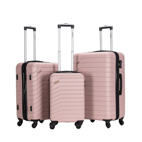 STARGOLD Luggage 3 Pcs Hardside Spinner 4 Wheels  Number Lock Luggage Trolley 20/24/28 Inches