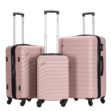 STARGOLD 3-Piece ABS Luggage Set 20&rdquo;, 24&rdquo;, 28&rdquo;, Lightweight Hard Case Trolley with 360&deg; Spinner Wheels, Number Lock Security &amp; Expandable Storage, Premium Travel Suitcase Set