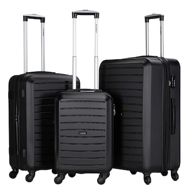 STARGOLD 3-Piece Travel Luggage Set, ABS Hard Shell Suitcase with 360&deg; Spinner Wheels, Number Lock, Expandable Zippers &amp; Telescopic Handle, 20&rdquo;, 24&rdquo;, 28&rdquo; Travel Trolley Set