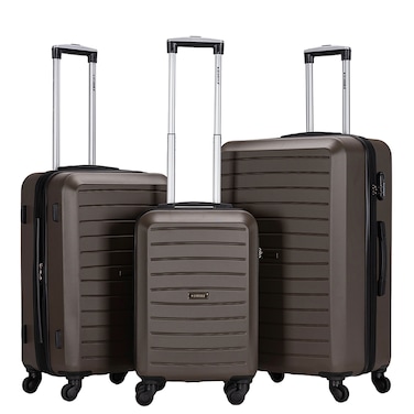 STARGOLD 3-Piece Travel Luggage Set, ABS Hard Shell Suitcase with 360&deg; Spinner Wheels, Number Lock, Expandable Zippers &amp; Telescopic Handle, 20&rdquo;, 24&rdquo;, 28&rdquo; Travel Trolley Set
