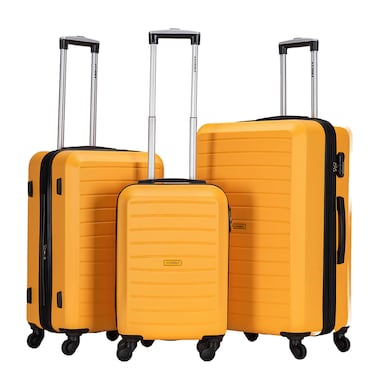 STARGOLD 3-Piece Travel Luggage Set, ABS Hard Shell Suitcase with 360&deg; Spinner Wheels, Number Lock, Expandable Zippers &amp; Telescopic Handle, 20&rdquo;, 24&rdquo;, 28&rdquo; Travel Trolley Set