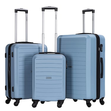 STARGOLD 3-Piece Travel Luggage Set, ABS Hard Shell Suitcase with 360&deg; Spinner Wheels, Number Lock, Expandable Zippers &amp; Telescopic Handle, 20&rdquo;, 24&rdquo;, 28&rdquo; Travel Trolley Set