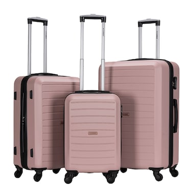 STARGOLD 3-Piece Travel Luggage Set, ABS Hard Shell Suitcase with 360&deg; Spinner Wheels, Number Lock, Expandable Zippers &amp; Telescopic Handle, 20&rdquo;, 24&rdquo;, 28&rdquo; Travel Trolley Set