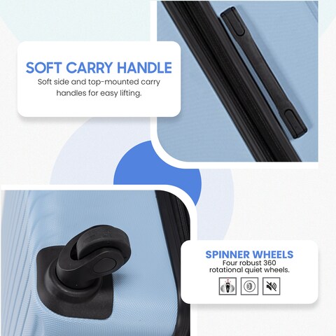 STARGOLD Luggage 3 Pcs Hardside Spinner 4 Wheels  Number Lock Luggage Trolley 20/24/28 Inches