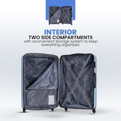 STARGOLD Luggage 3 Pcs Hardside Spinner 4 Wheels  Number Lock Luggage Trolley 20/24/28 Inches