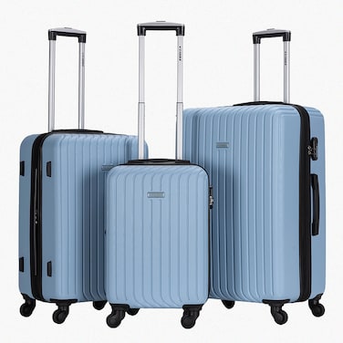 STARGOLD 3-Piece ABS Luggage Set &ndash; Lightweight Hard Shell Suitcase with 360&deg; Spinner Wheels, Number Lock, Expandable Interior &amp; Telescopic Handle   20&rdquo;, 24&rdquo;, 28&rdquo; Travel Trolley Set