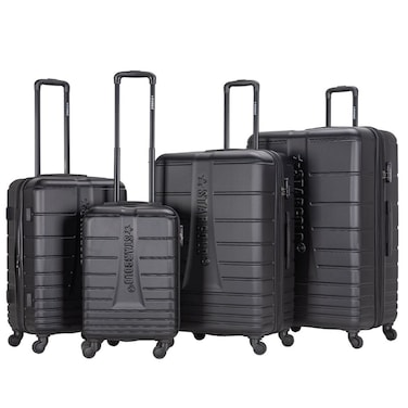 STARGOLD 4 Pack Of Hardside Spinner Number Locked Luggage Trolley