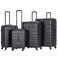 STARGOLD 4 Pack Of Hardside Spinner Number Locked Luggage Trolley