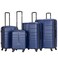STARGOLD 4 Pack Of Hardside Spinner Number Locked Luggage Trolley
