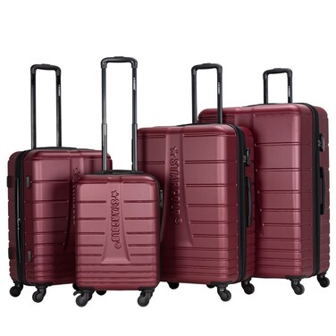 STARGOLD 4 Pack Of Hardside Spinner Number Locked Luggage Trolley