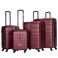 STARGOLD 4 Pack Of Hardside Spinner Number Locked Luggage Trolley