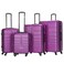 STARGOLD 4 Pack Of Hardside Spinner Number Locked Luggage Trolley