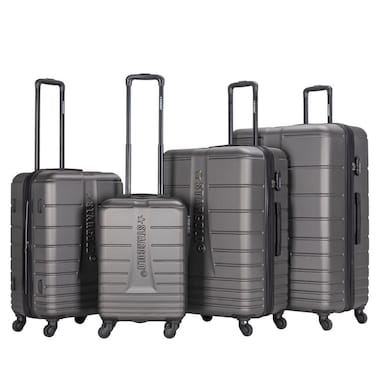 STARGOLD 4 Pack Of Hardside Spinner Number Locked Luggage Trolley