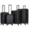 STARGOLD 4 Pack Of Hardside Spinner Number Locked Luggage Trolley