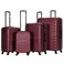 STARGOLD 4 Pack Of Hardside Spinner Number Locked Luggage Trolley