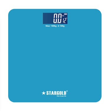 STARGOLD Digital Personal Weighing Scale, 180 KG Capacity, 6mm Tempered Glass, High Precision Sensors, Ultra Thin Design