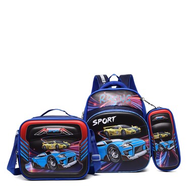 STARGOLD 3-Piece School Backpack Set 12 Inch For Boys Backpack + Lunch Bag + Pencil Case, SG-BP224