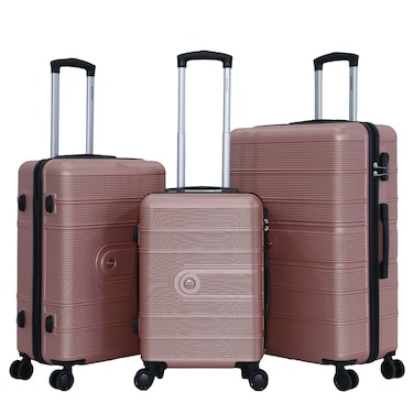 STARLIFE Luggage Set of 3, ABS Hard Shell Suitcase, 360&deg; Spinner Wheels, Number Lock, Lightweight Trolley Travel Bag 20/24/28 Inch