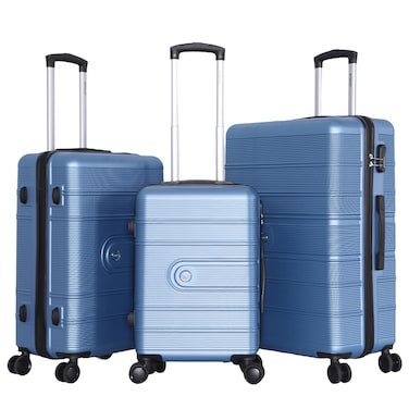 STARLIFE Luggage Set of 3, ABS Hard Shell Suitcase, 360&deg; Spinner Wheels, Number Lock, Lightweight Trolley Travel Bag 20/24/28 Inch