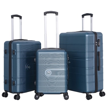 STARLIFE Luggage Set of 3, ABS Hard Shell Suitcase, 360&deg; Spinner Wheels, Number Lock, Lightweight Trolley Travel Bag 20/24/28 Inch