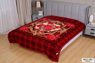 STARGOLD Single Ply Raschel Premium Quality Blanket Two Side Color 220CM &times; 240CM 10 LBS, Polyester Fabric Materials, SG-BL2050