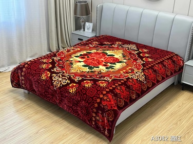 STARGOLD Single Ply Raschel Premium Quality Blanket Two Side Color 220CM &times; 240CM 10 LBS, Polyester Fabric Materials, SG-BL2050