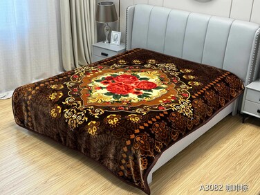 STARGOLD Single Ply Raschel Premium Quality Blanket Two Side Color 220CM &times; 240CM 10 LBS, Polyester Fabric Materials, SG-BL2050