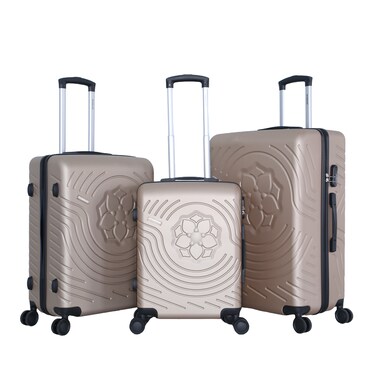 STARLIFE ABS Hardside 3Pcs Trolley Luggage Set Spinner Wheels With Number Lock 20/24/28 Inches