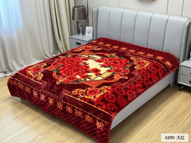 STARGOLD Single Ply Raschel Premium Quality Blanket Two Side Color 220CM &times; 240CM 10 LBS, Polyester Fabric Materials, SG-BL2050